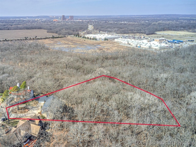 1201 Dogwood Ct, Bartlesville, OK 74006 - aerial view of property and surrounding area with property parcel outlined