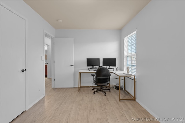 8745 S 261st E Ave, Broken Arrow, OK 74014 - office area with light wood-style flooring and baseboards