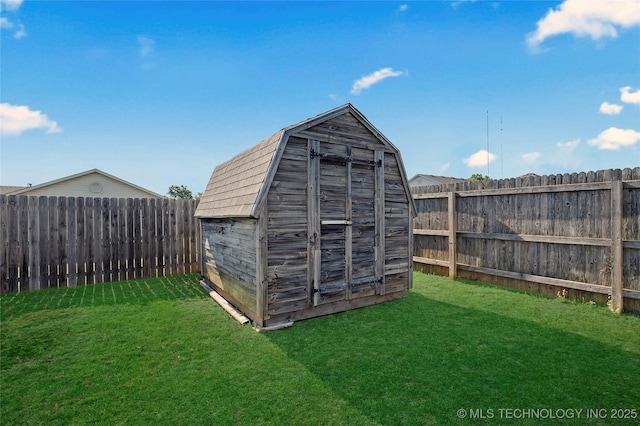 8745 S 261st E Ave, Broken Arrow, OK 74014 - view of shed with a fenced backyard