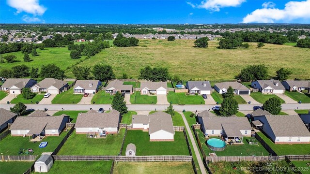 8745 S 261st E Ave, Broken Arrow, OK 74014 - aerial overview of property's location with nearby suburban area