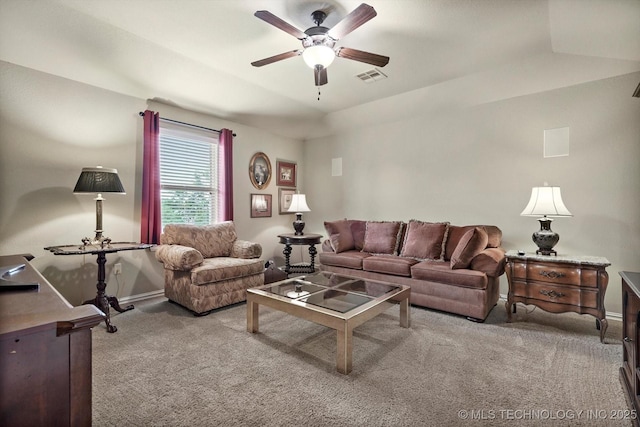 11248 S 75th Ave E, Bixby, OK 74008 - carpeted living area featuring a ceiling fan and baseboards