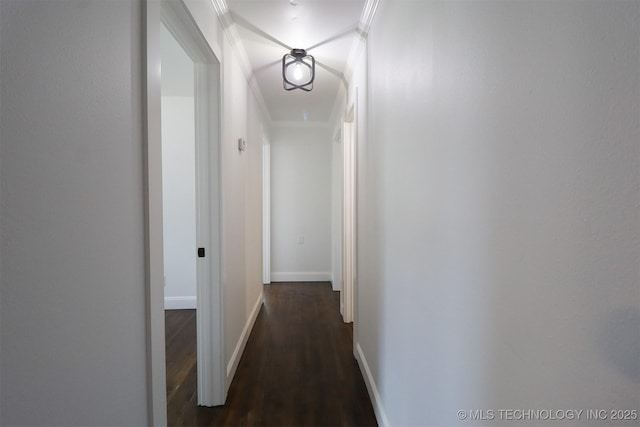 209 E Falletti Ave, Claremore, OK 74017 - corridor with dark wood-style floors and baseboards