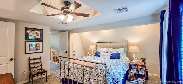 108256 Pike St, Checotah, OK 74426 - bedroom featuring carpet flooring and ceiling fan
