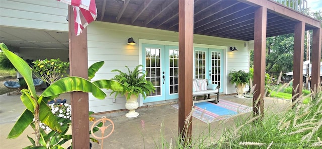 108256 Pike St, Checotah, OK 74426 - view of patio featuring french doors