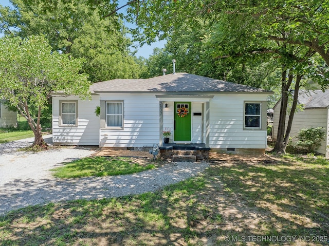 2837 E Admiral Ct, Tulsa, OK 74110 - view of front of property featuring crawl space and a shingled roof
