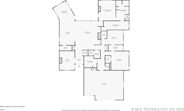 4603 E 118th Pl, Tulsa, OK 74137 - view of room layout