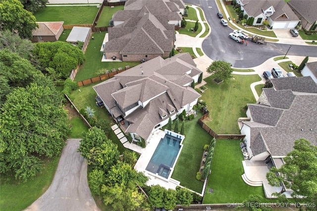 4603 E 118th Pl, Tulsa, OK 74137 - aerial view of residential area featuring a pool area