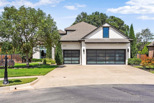4603 E 118th Pl, Tulsa, OK 74137 - view of front of house featuring stucco siding, concrete driveway, a shingled roof, and an attached garage