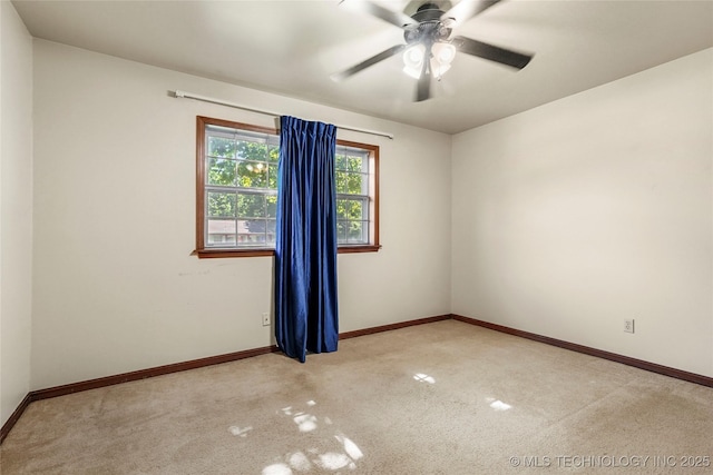 2900 S Cedar Ct, Broken Arrow, OK 74012 - carpeted empty room featuring a ceiling fan and baseboards