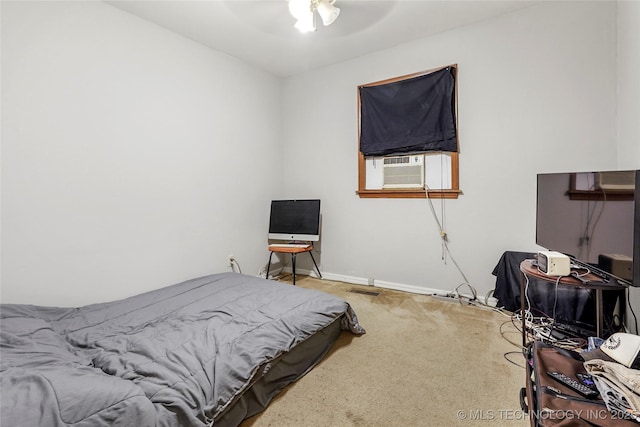 2900 S Cedar Ct, Broken Arrow, OK 74012 - carpeted bedroom featuring cooling unit and ceiling fan