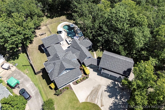 1528 Smysor Dr, Bartlesville, OK 74006 - drone / aerial view of a pool
