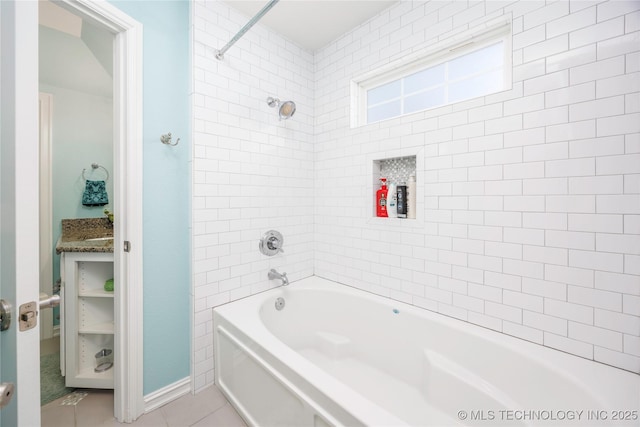 1528 Smysor Dr, Bartlesville, OK 74006 - full bath featuring shower / tub combination and tile patterned floors