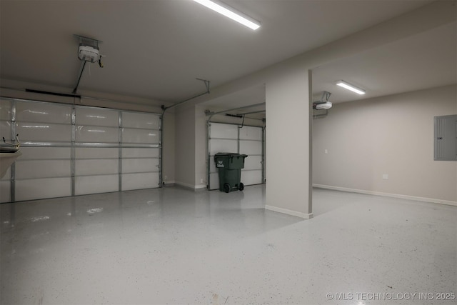 7141 E 138th Pl, Collinsville, OK 74021 - garage with electric panel and a garage door opener