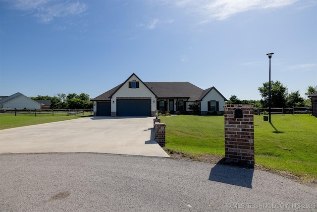 7141 E 138th Pl, Collinsville, OK 74021 - modern farmhouse style home with concrete driveway and a garage