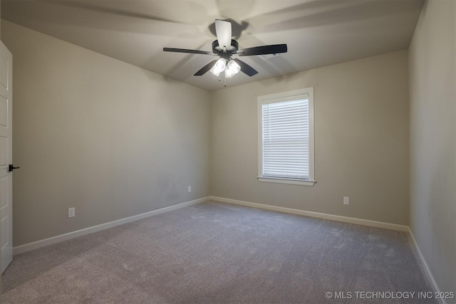 7141 E 138th Pl, Collinsville, OK 74021 - carpeted spare room featuring ceiling fan and baseboards