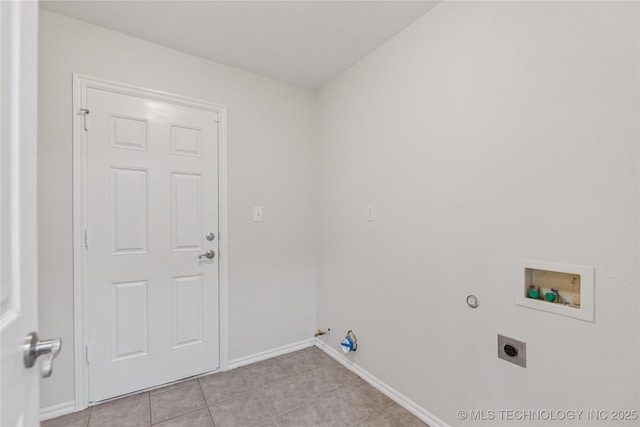 2629 S 13th St, Broken Arrow, OK 74012 - laundry room with gas dryer hookup, hookup for a washing machine, electric dryer hookup, and light tile patterned floors