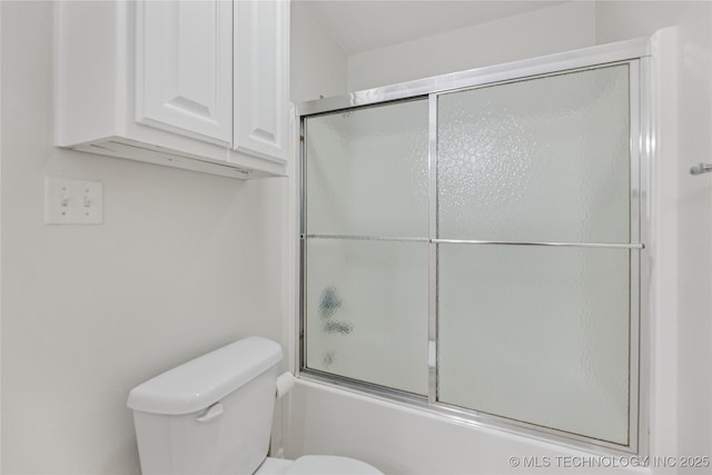 2629 S 13th St, Broken Arrow, OK 74012 - full bathroom featuring toilet and combined bath / shower with glass door