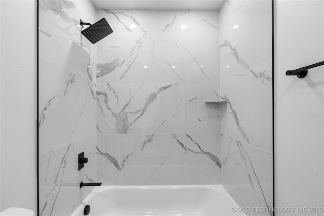 1400 W Jackson St, Broken Arrow, OK 74012 - bathroom featuring washtub / shower combination and toilet