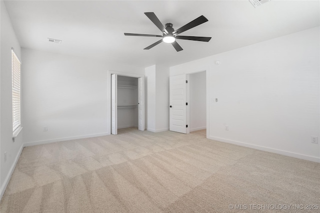 1400 W Jackson St, Broken Arrow, OK 74012 - unfurnished bedroom featuring light colored carpet, a ceiling fan, and a closet