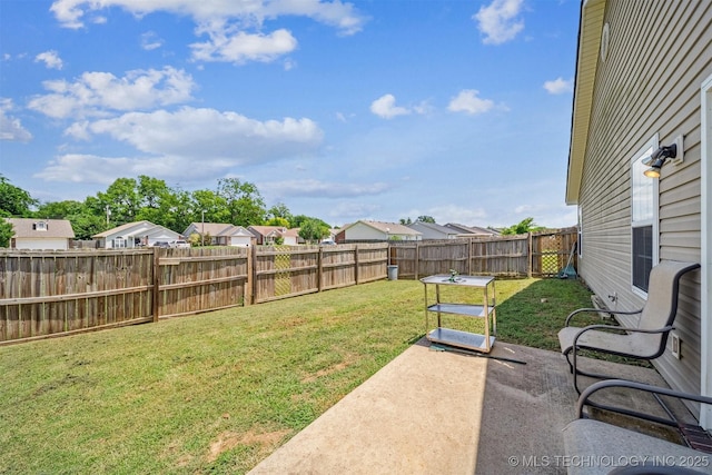 93 W Fairlane Pl, Sapulpa, OK 74066 - fenced backyard with a residential view and a patio area