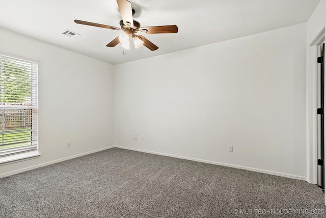 1847 W 57th Pl, Tulsa, OK 74107 - empty room with carpet flooring and ceiling fan