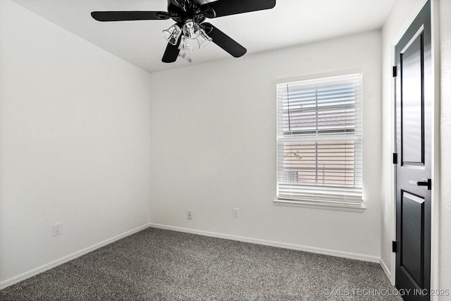 1847 W 57th Pl, Tulsa, OK 74107 - spare room with carpet floors and a ceiling fan