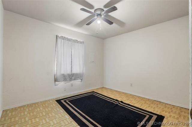 2608 Hickory Bluff Rd, Sapulpa, OK 74066 - spare room with ceiling fan and baseboards