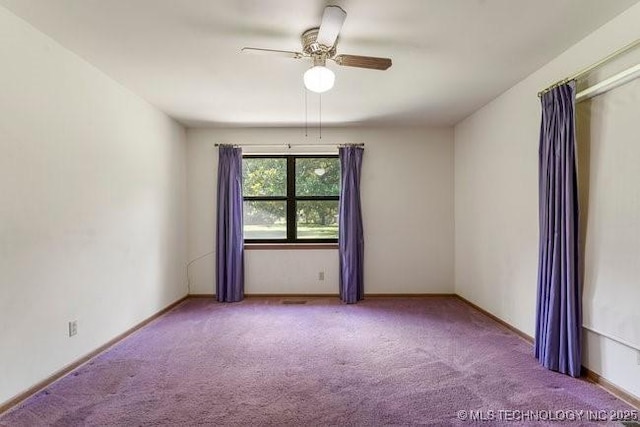 12725 S 168th E Ave, Broken Arrow, OK 74011 - carpeted empty room with a ceiling fan and baseboards