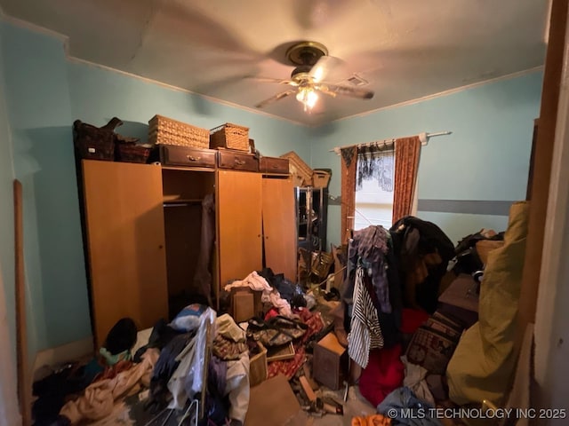1225 S Quaker Ave, Tulsa, OK 74120 - misc room featuring ceiling fan