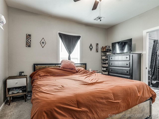 310 W Lee Ave, Sapulpa, OK 74066 - carpeted bedroom featuring a ceiling fan