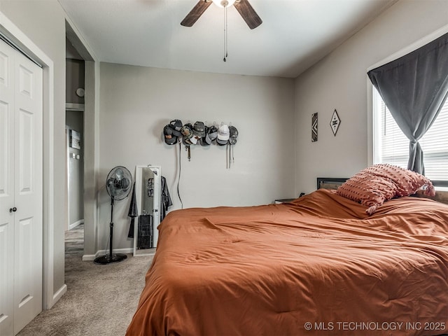 310 W Lee Ave, Sapulpa, OK 74066 - carpeted bedroom featuring baseboards and a ceiling fan