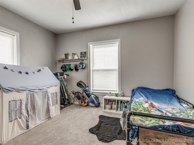 310 W Lee Ave, Sapulpa, OK 74066 - carpeted bedroom with ceiling fan