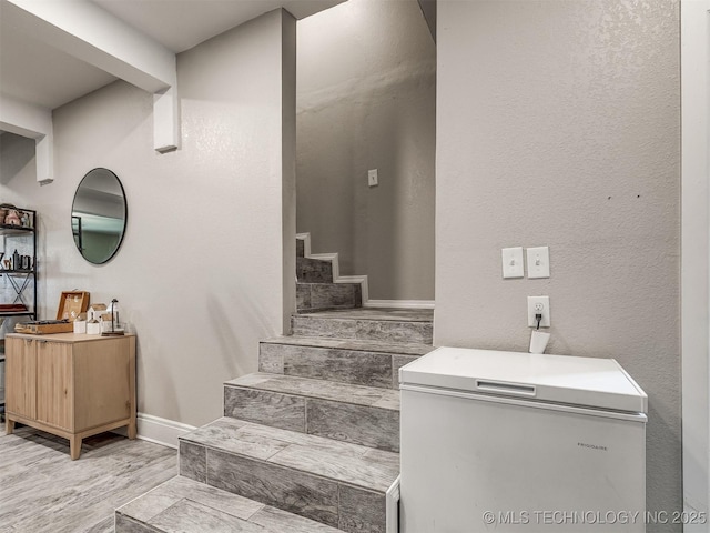 310 W Lee Ave, Sapulpa, OK 74066 - stairway with wood finished floors and baseboards