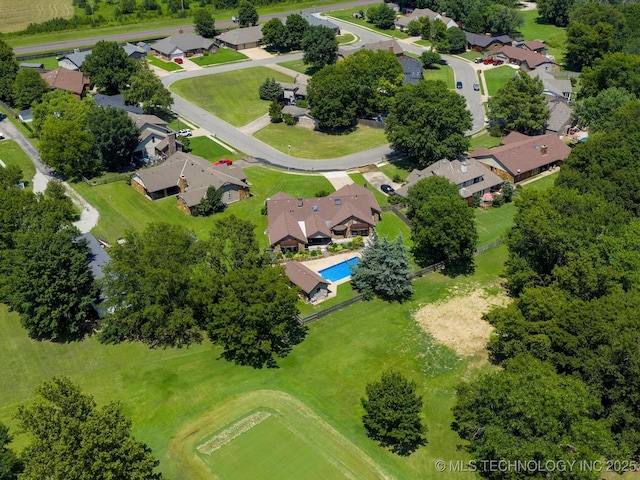 6429 Clear Creek Loop, Bartlesville, OK 74006 - aerial view of residential area featuring a pool