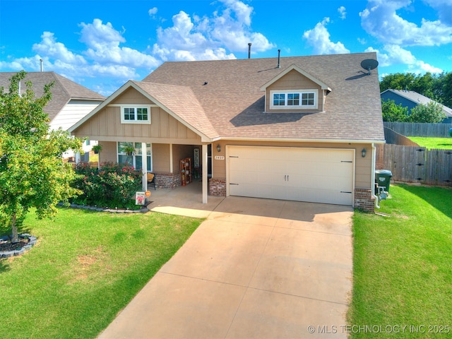 3409 E Quebec St, Broken Arrow, OK 74014 - craftsman house with a shingled roof, driveway, brick siding, and a garage
