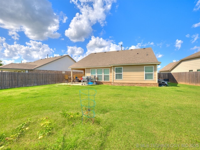 3409 E Quebec St, Broken Arrow, OK 74014 - back of house featuring a fenced backyard and a patio