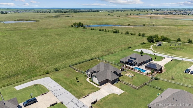 6107 E 127th St N, Collinsville, OK 74021 - aerial view of sparsely populated area with a nearby body of water