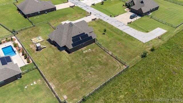 6107 E 127th St N, Collinsville, OK 74021 - aerial view of a pool