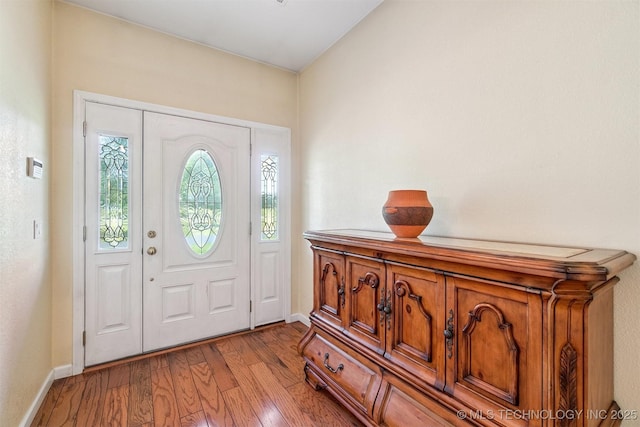 1701 N Skinner Ave, Drumright, OK 74030 - entryway featuring wood-type flooring and baseboards