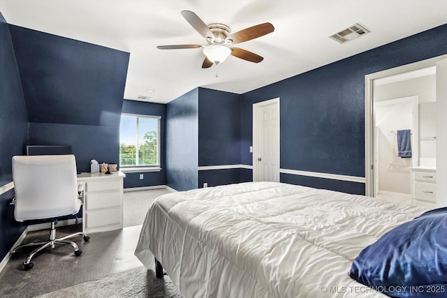 4207 S 69th W Ave, Tulsa, OK 74107 - carpeted bedroom featuring a desk and ceiling fan
