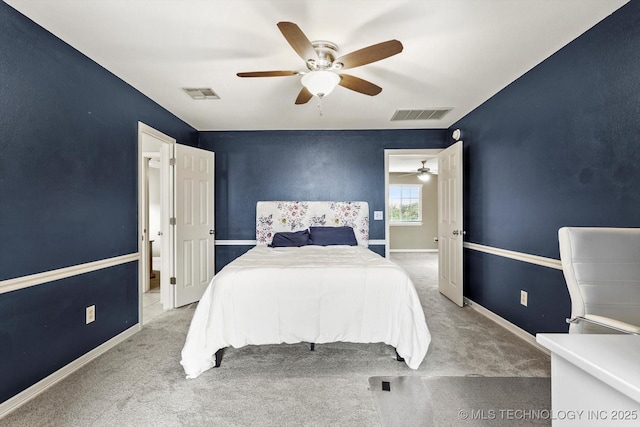 4207 S 69th W Ave, Tulsa, OK 74107 - bedroom featuring carpet and ceiling fan