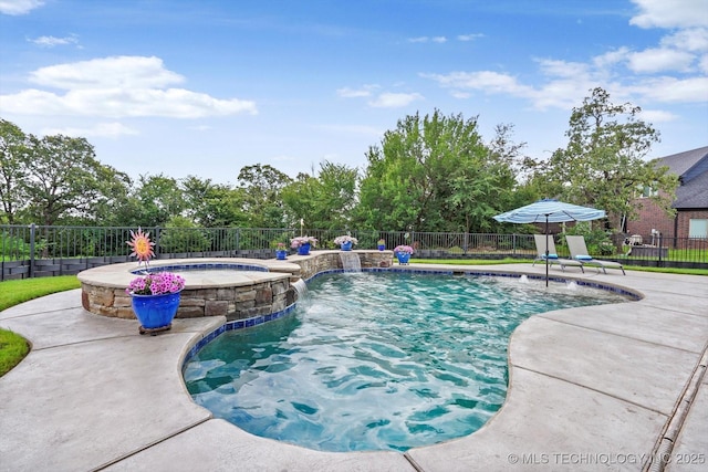 4207 S 69th W Ave, Tulsa, OK 74107 - view of swimming pool featuring a pool with connected hot tub