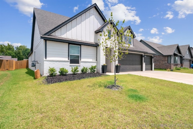 7117 E 154th Pl S, Bixby, OK 74008 - view of front of property with board and batten siding, a shingled roof, driveway, and an attached garage