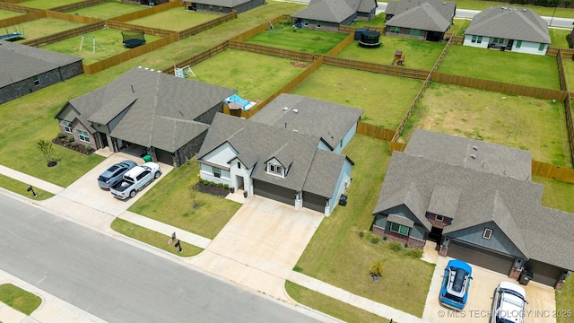 7117 E 154th Pl S, Bixby, OK 74008 - aerial perspective of suburban area