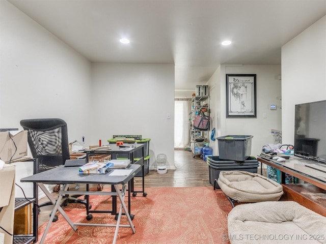 6330 Norman Ave, Oklahoma City, OK 73122 - office area featuring light wood-style floors and recessed lighting