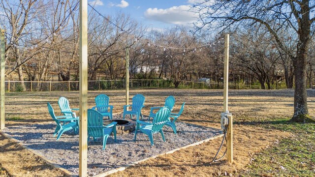 4704 W 88th St, Tulsa, OK 74132 - view of yard with a fire pit