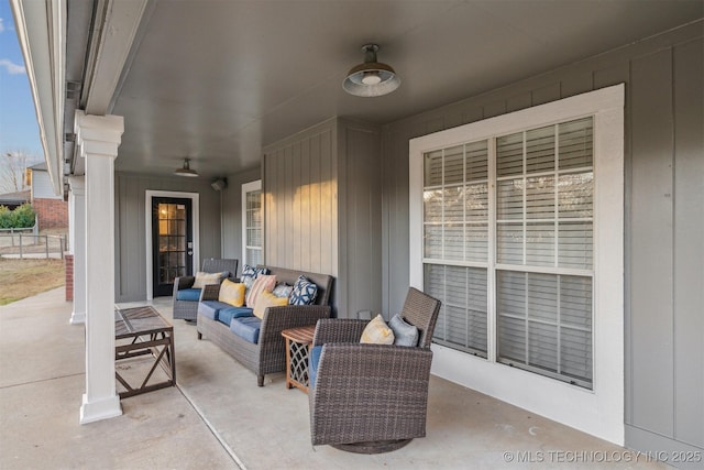 4704 W 88th St, Tulsa, OK 74132 - view of patio / terrace featuring an outdoor hangout area