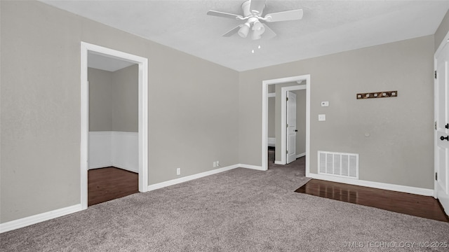 1412 Healdton Blvd, Ardmore, OK 73401 - spare room featuring carpet flooring and ceiling fan