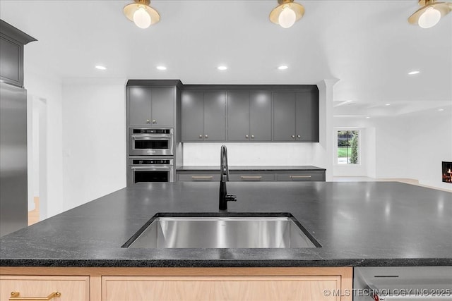 4155 S Birmingham Pl, Tulsa, OK 74105 - kitchen featuring stainless steel appliances and recessed lighting