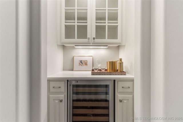 4620 E 108th Pl S, Tulsa, OK 74137 - indoor dry bar with wine cooler